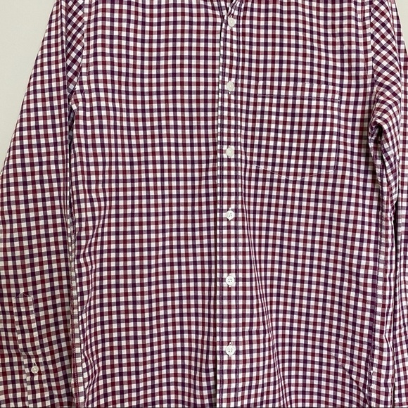 4/$25 J crew maroon purple plaid dress shirt - Picture 3 of 5